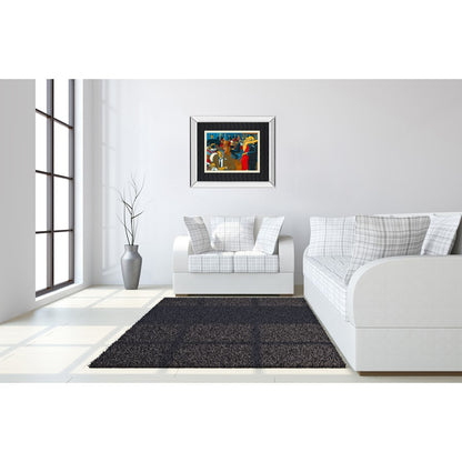 Classy Living After Hours 40x34in Wall Art | Contemporary Mirrored Frame Jazz Club Scene | Living Room & Entertainment Space Decor | 3 x | Model DM5704MF