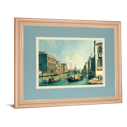 Classy Living Serene Gondola Passage 40x34in Wall Art | Transitional Rose Gold MDF Frame and Paper Print | Living Room & Office Decor | 1 x | Model DM5719