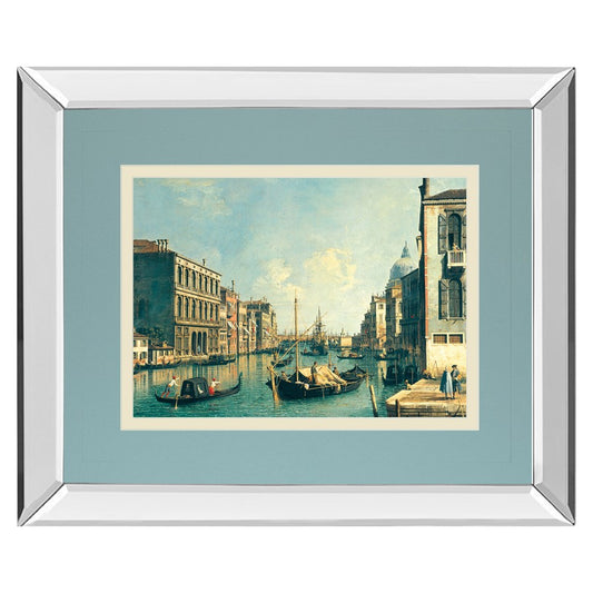Classy Living Serene Gondola Passage Wall Art 40x34in | Transitional Mirrored Frame | Living Room & Office Decor | 40 x 34 x 3 in | Model DM5719MF