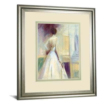 Classy Living Quiet Elegance 34x40in Wall Art | Transitional Silver Serenity MDF Frame & Paper Print | Living Room & Bedroom Decor | 34 x | Model DM5721