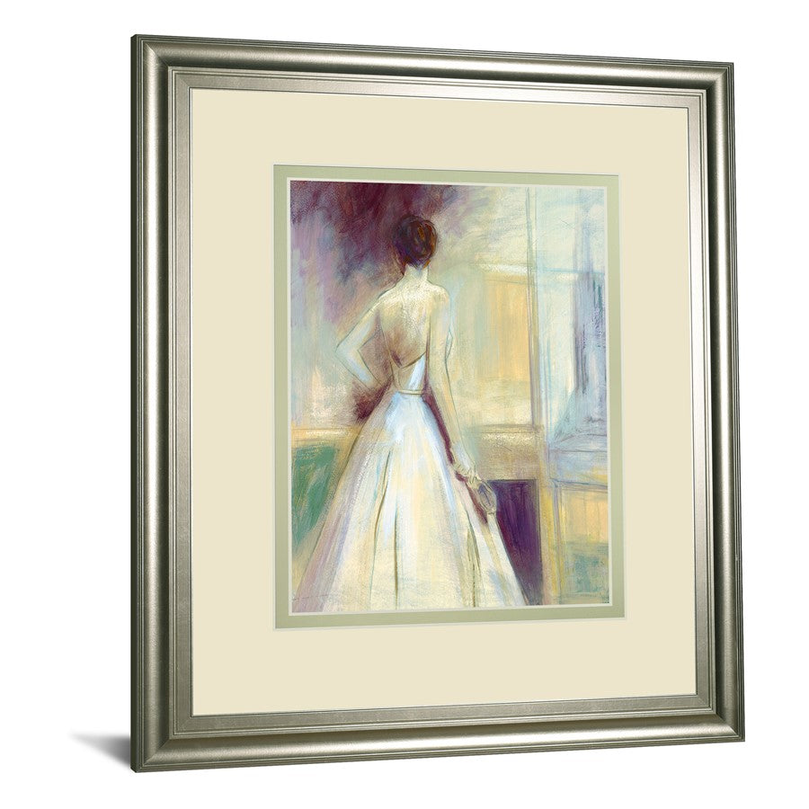 Classy Living Quiet Elegance 34x40in Wall Art | Transitional Silver Serenity MDF Frame & Paper Print | Living Room & Bedroom Decor | 34 x | Model DM5721