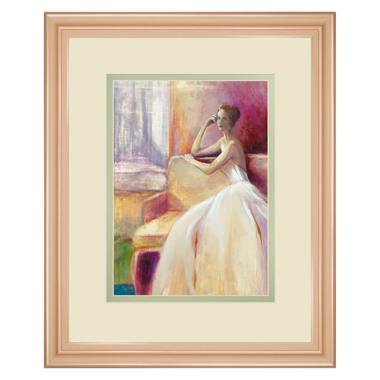 Classy Living Quiet Reflection 34x40in Wall Art | Transitional Rose Gold Frame and Paper Print | Living Room, Bedroom & Office Decor | 1 x | Model DM5722