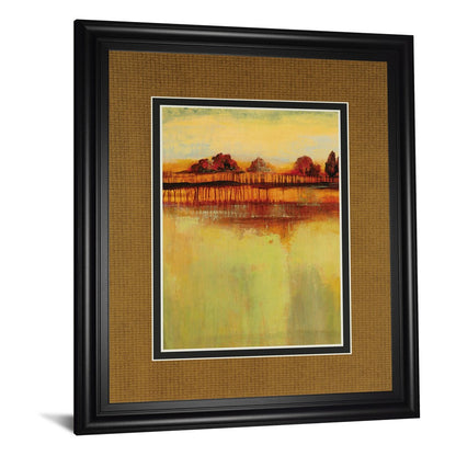 Classy Living October Sky I 34x40in Wall Art | Transitional Abstract Landscape in Midnight Aura Frame | Living Room & Office Decor | 1 x 34 | Model DM5726