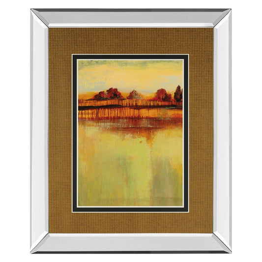 Classy Living October Sky I 34x40in Wall Art | Transitional Mirrored Frame | Living Room & Office Decor | 34 x 40 x 3 in | Model DM5726MF