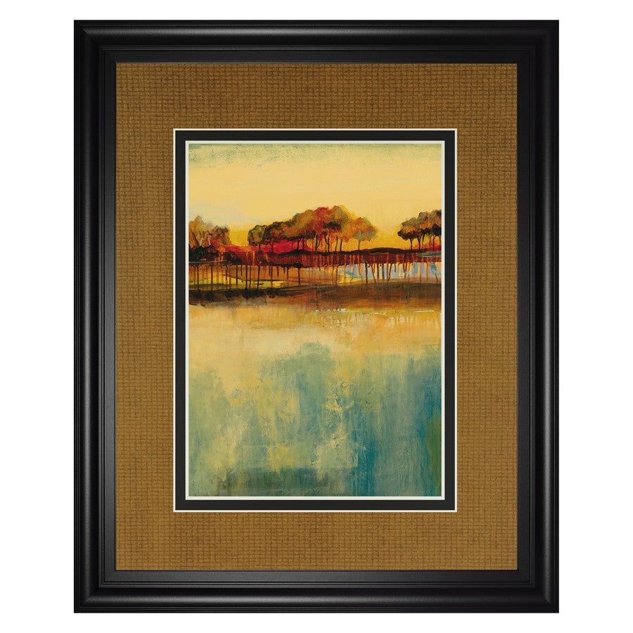 Classy Living October Sky II 34x40in Wall Art | Transitional Abstract Landscape in Midnight Aura Frame | Living Room & Office Decor | 1 x | Model DM5727