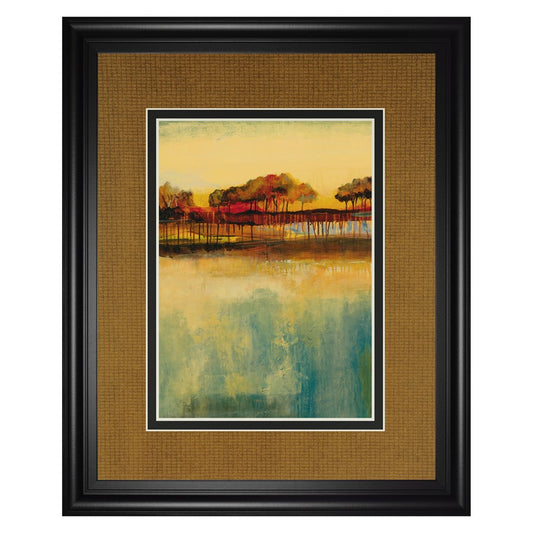 Classy Living October Sky II 34x40in Wall Art | Transitional Abstract Landscape in Midnight Aura Frame | Living Room & Office Decor | 1 x | Model DM5727