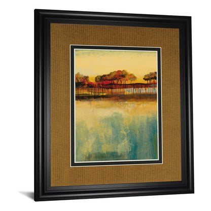 Classy Living October Sky II 34x40in Wall Art | Transitional Abstract Landscape in Midnight Aura Frame | Living Room & Office Decor | 1 x | Model DM5727