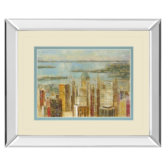 Classy Living Urban Serenity 40x34in Wall Art | Transitional Cityscape on Mirrored Frame | Living Room & Office Decor | 40 x 34 x 3 in | Model DM5730MF