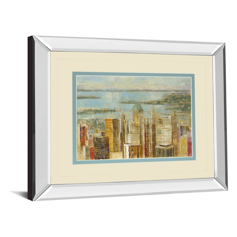 Classy Living Urban Serenity 40x34in Wall Art | Transitional Cityscape on Mirrored Frame | Living Room & Office Decor | 40 x 34 x 3 in | Model DM5730MF