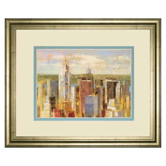Classy Living Sunlit Towers Wall Art 40x34in | Transitional Crisp Chardonnay MDF Frame with Glass | Living Room & Office Decor | 1 x 40 x | Model DM5731