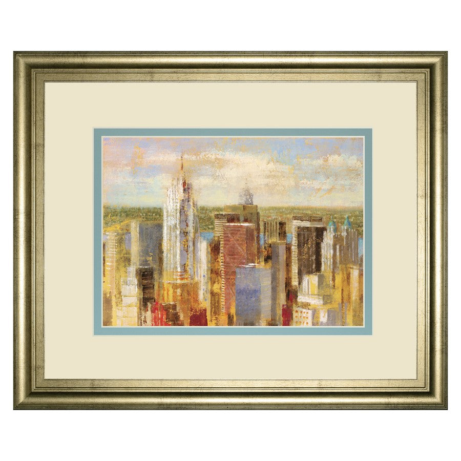 Classy Living Sunlit Towers Wall Art 40x34in | Transitional Crisp Chardonnay MDF Frame with Glass | Living Room & Office Decor | 1 x 40 x | Model DM5731