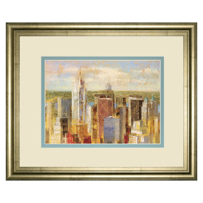 Classy Living Sunlit Towers Wall Art 40x34in | Transitional Crisp Chardonnay MDF Frame with Glass | Living Room & Office Decor | 1 x 40 x | Model DM5731