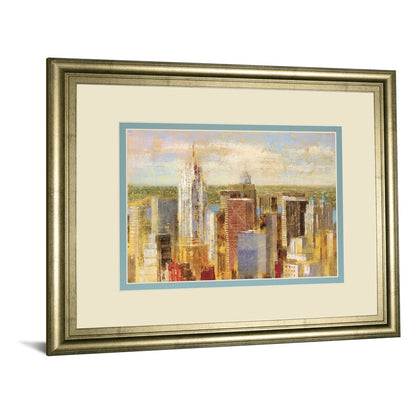 Classy Living Sunlit Towers Wall Art 40x34in | Transitional Crisp Chardonnay MDF Frame with Glass | Living Room & Office Decor | 1 x 40 x | Model DM5731