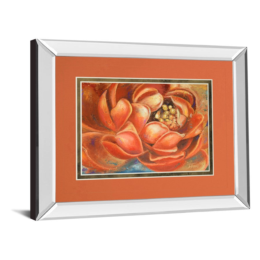 Classy Living Radiant Bloom Wall Art 40x34in | Transitional Mirrored Frame | Living Room, Bedroom & Office Decor | 3 x 40 x 34 in | Model DM5737MF
