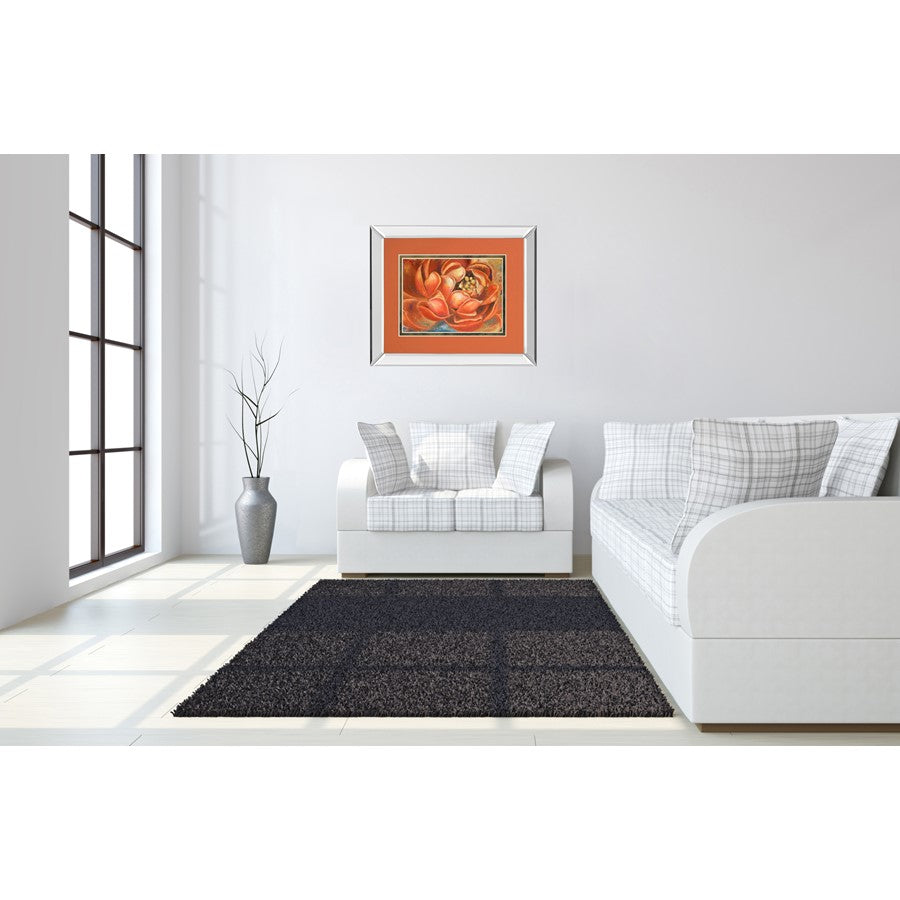 Classy Living Radiant Bloom Wall Art 40x34in | Transitional Mirrored Frame | Living Room, Bedroom & Office Decor | 3 x 40 x 34 in | Model DM5737MF