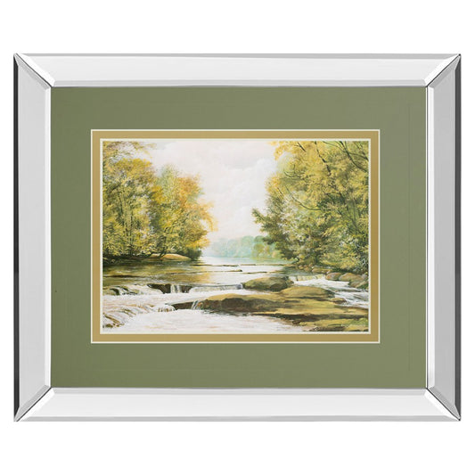 Classy Living Fireman's Park 40x34in Mirrored Wall Art | Traditional Multicolor Polystyrene Frame | Living Room & Office Decor | 3 x 40 x | Model DM5740MF