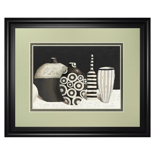 Classy Living Elegant Vases 40x34 Wall Art | Transitional Midnight Aura MDF Frame with Real Glass | Living Room & Office Decor | 1 x 40 x | Model DM5748