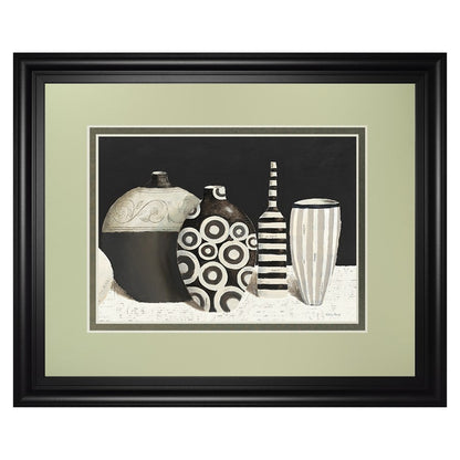 Classy Living Elegant Vases 40x34 Wall Art | Transitional Midnight Aura MDF Frame with Real Glass | Living Room & Office Decor | 1 x 40 x | Model DM5748