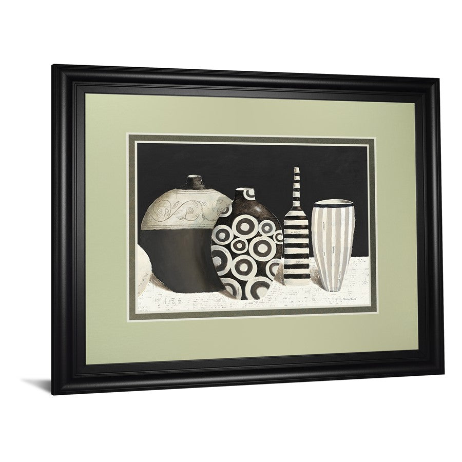 Classy Living Elegant Vases 40x34 Wall Art | Transitional Midnight Aura MDF Frame with Real Glass | Living Room & Office Decor | 1 x 40 x | Model DM5748