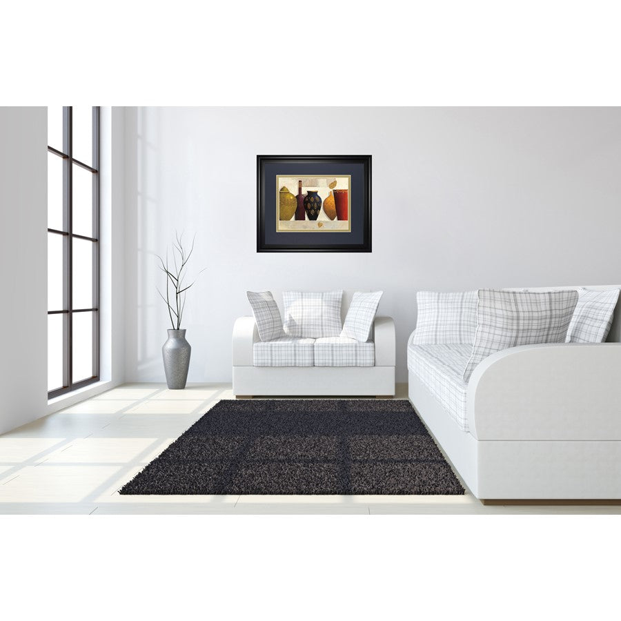 Classy Living Jeweled Vessels 40x34in Rectangular Wall Art | Transitional Multicolor Paper on MDF Frame | Living Room & Office Decor | 1 x | Model DM5749