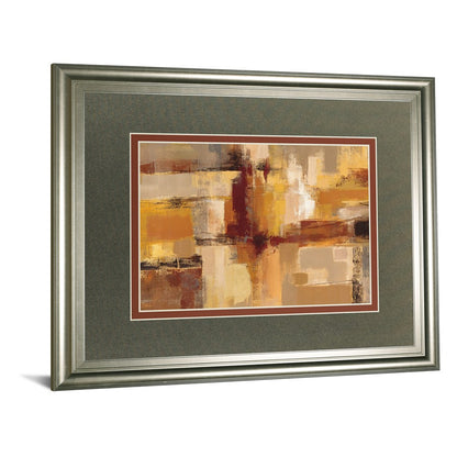 Classy Living Abstract Harmony Wall Art 40x34in | Contemporary Multicolor Abstract on Paper in Silver Serenity MDF Frame | Living Room & | Model DM5753