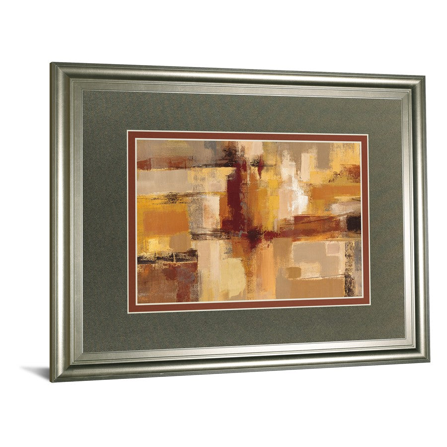Classy Living Abstract Harmony Wall Art 40x34in | Contemporary Multicolor Abstract on Paper in Silver Serenity MDF Frame | Living Room & | Model DM5753