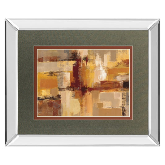Classy Living Abstract Harmony 40x34in Wall Art | Contemporary Mirrored Frame | Living Room & Office Decor | 40 x 34 x 3 in | Model DM5753MF