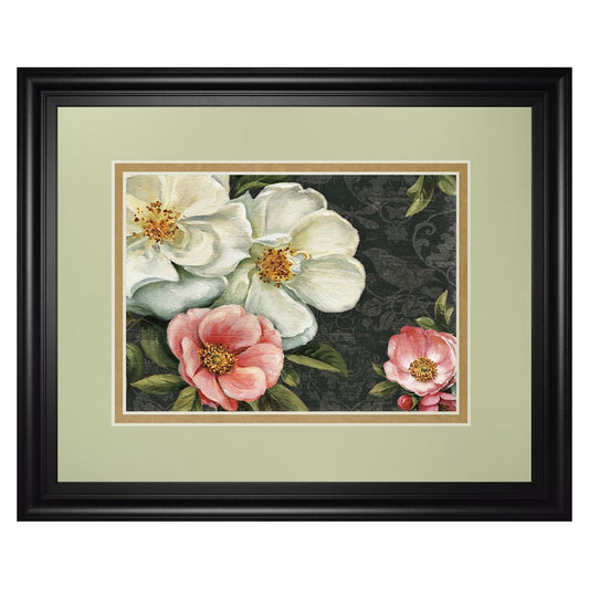 Classy Living Botanical Grace Wall Art 40x34in | Traditional Black MDF Frame with Real Glass | Living Room, Bedroom & Hallway Decor | 1 x | Model DM5754