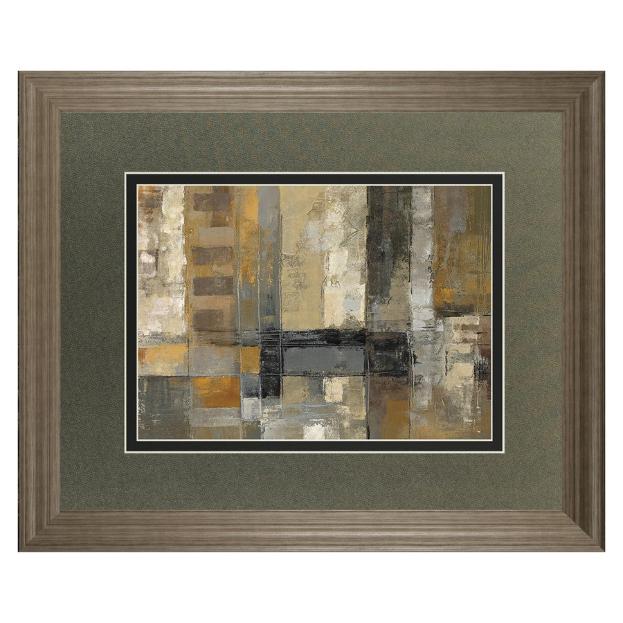 Classy Living One Way Street 40x34in Framed Wall Art | Contemporary Abstract in Tranquil Ash MDF Frame | Living Room & Office Decor | 1 x | Model DM5757