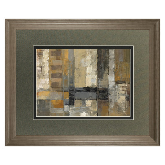 Classy Living One Way Street 40x34in Framed Wall Art | Contemporary Abstract in Tranquil Ash MDF Frame | Living Room & Office Decor | 1 x | Model DM5757