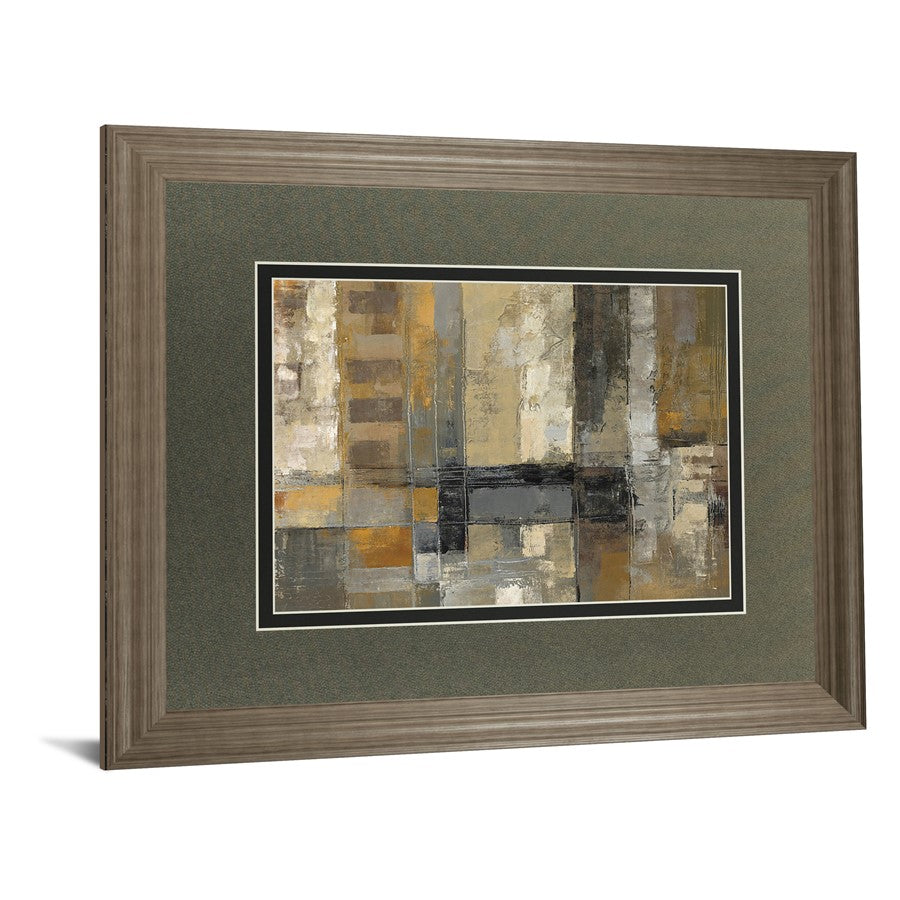 Classy Living One Way Street 40x34in Framed Wall Art | Contemporary Abstract in Tranquil Ash MDF Frame | Living Room & Office Decor | 1 x | Model DM5757