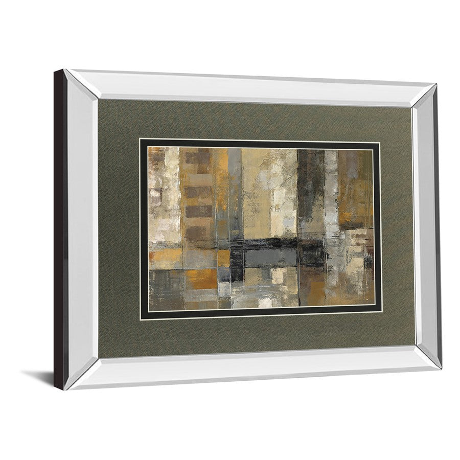 Classy Living One Way Street 40x34in Wall Art | Contemporary Mirrored Frame Abstract Graphic Print | Living Room & Office Decor | 3 x 40 | Model DM5757MF