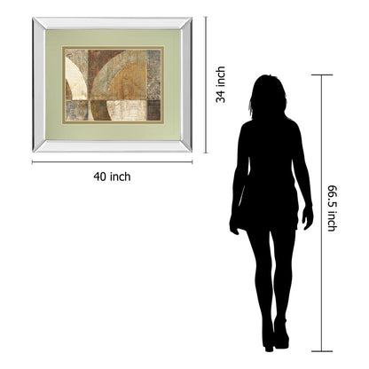 Classy Living Abstract Arches 40x34in Wall Art | Contemporary Mirrored Frame | Living Room & Office Decor | 40 x 34 x 3 in | Model DM5765MF