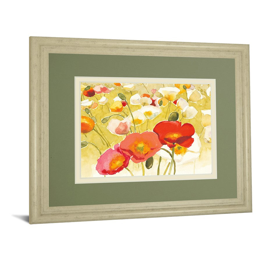 Classy Living Serene Blooms 40x34in Wall Art | Contemporary Paper Print in Ivory Bliss MDF Frame | Living Room & Bedroom Decor | 1 x 40 x | Model DM5768