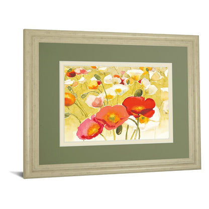 Classy Living Serene Blooms 40x34in Wall Art | Contemporary Paper Print in Ivory Bliss MDF Frame | Living Room & Bedroom Decor | 1 x 40 x | Model DM5768