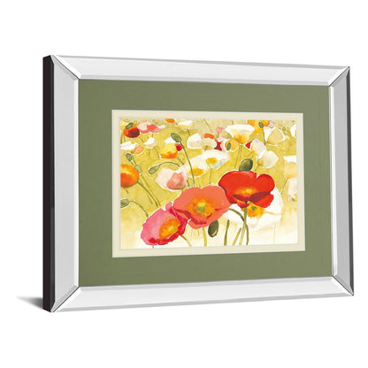 Classy Living Serene Blooms 40x34in Wall Art | Contemporary Botanical Floral Print with Mirrored Frame | Living Room & Bedroom Decor | 3 | Model DM5768MF