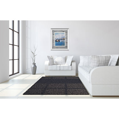 Classy Living Seaside Serenity Wall Art 34x40in | Transitional Mirrored Frame | Living Room, Bedroom & Office Decor | 40 in H, Vertical | Model DM5775MF