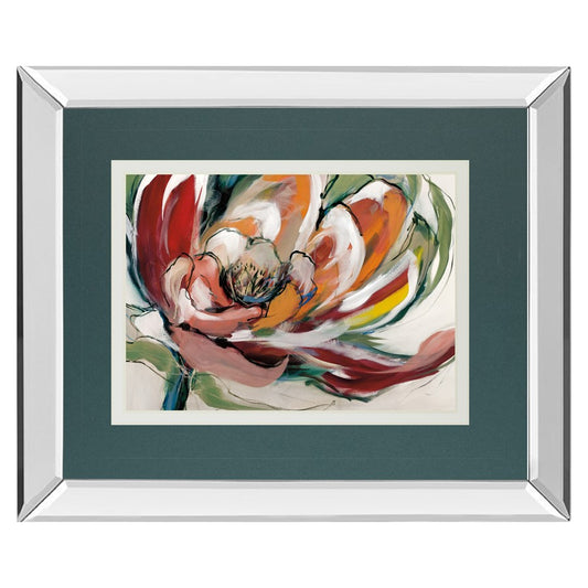 Classy Living Vibrant Bloom Wall Art 40x34in | Contemporary Mirrored Frame | Living Room & Office Decor | 40 x 34 x 3 in | Model DM5778MF