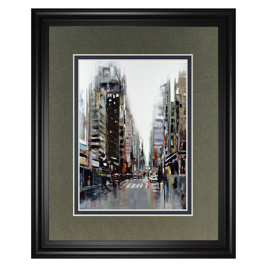 Classy Living Urban Pulse 34x40in Wall Art | Contemporary Midnight Aura Framed Print | Living Room & Office Decor | 1 x 34 x 40 in | Model DM5779