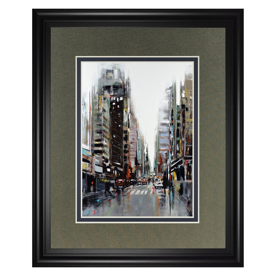 Classy Living Urban Pulse 34x40in Wall Art | Contemporary Midnight Aura Framed Print | Living Room & Office Decor | 1 x 34 x 40 in | Model DM5779