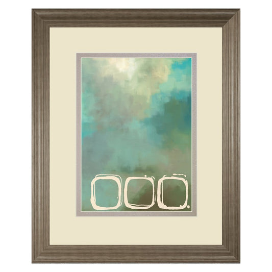 Classy Living Tranquil Circles 34x40in Wall Art | Contemporary Abstract Graphic on Paper in Tranquil Ash MDF Frame | Living Room & Office | Model DM5797