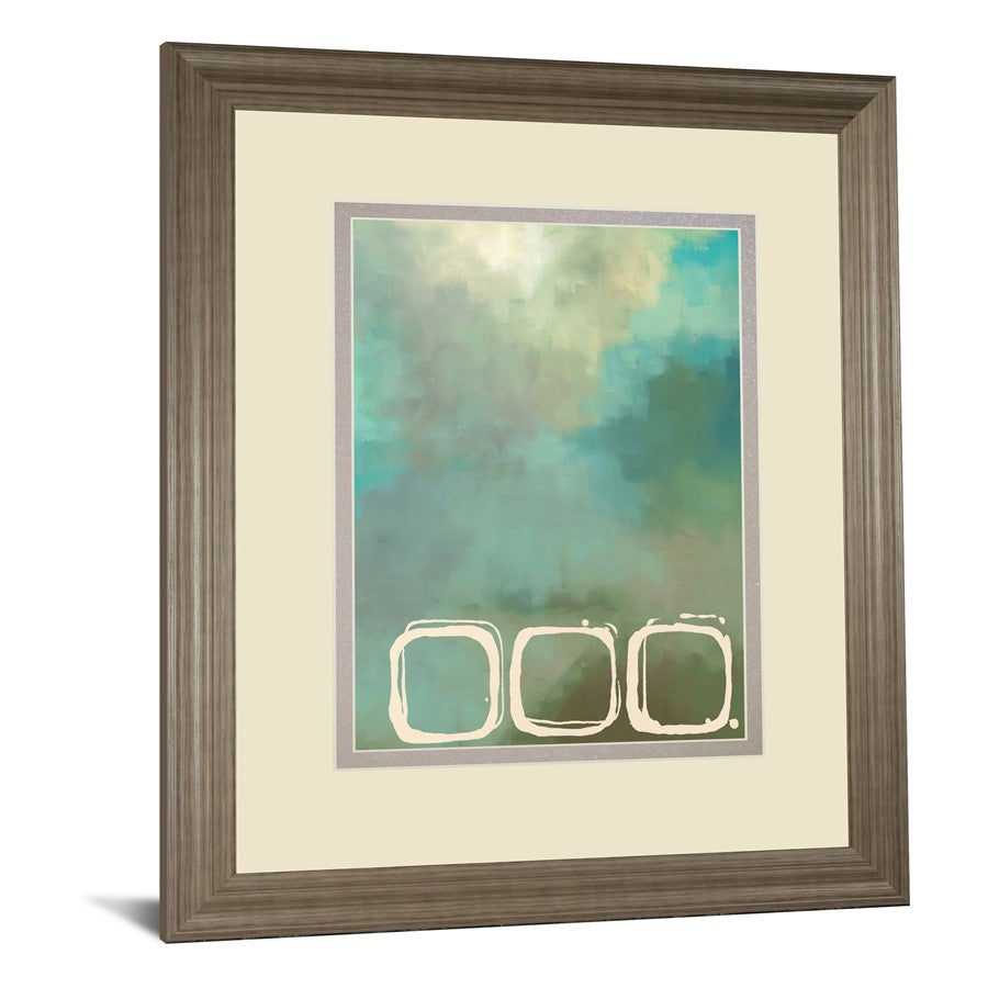 Classy Living Tranquil Circles 34x40in Wall Art | Contemporary Abstract Graphic on Paper in Tranquil Ash MDF Frame | Living Room & Office | Model DM5797