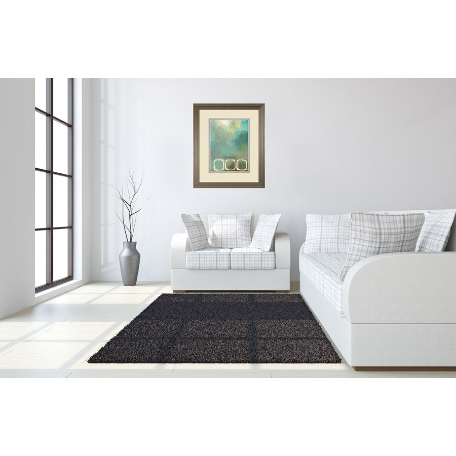 Classy Living Tranquil Circles 34x40in Wall Art | Contemporary Abstract Graphic on Paper in Tranquil Ash MDF Frame | Living Room & Office | Model DM5797