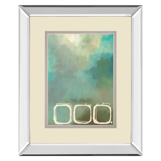 Classy Living Tranquil Circles 34x40in Wall Art | Contemporary Abstract with Mirrored Frame | Living Room & Office Decor | 34 x 40 x 3 in | Model DM5797MF