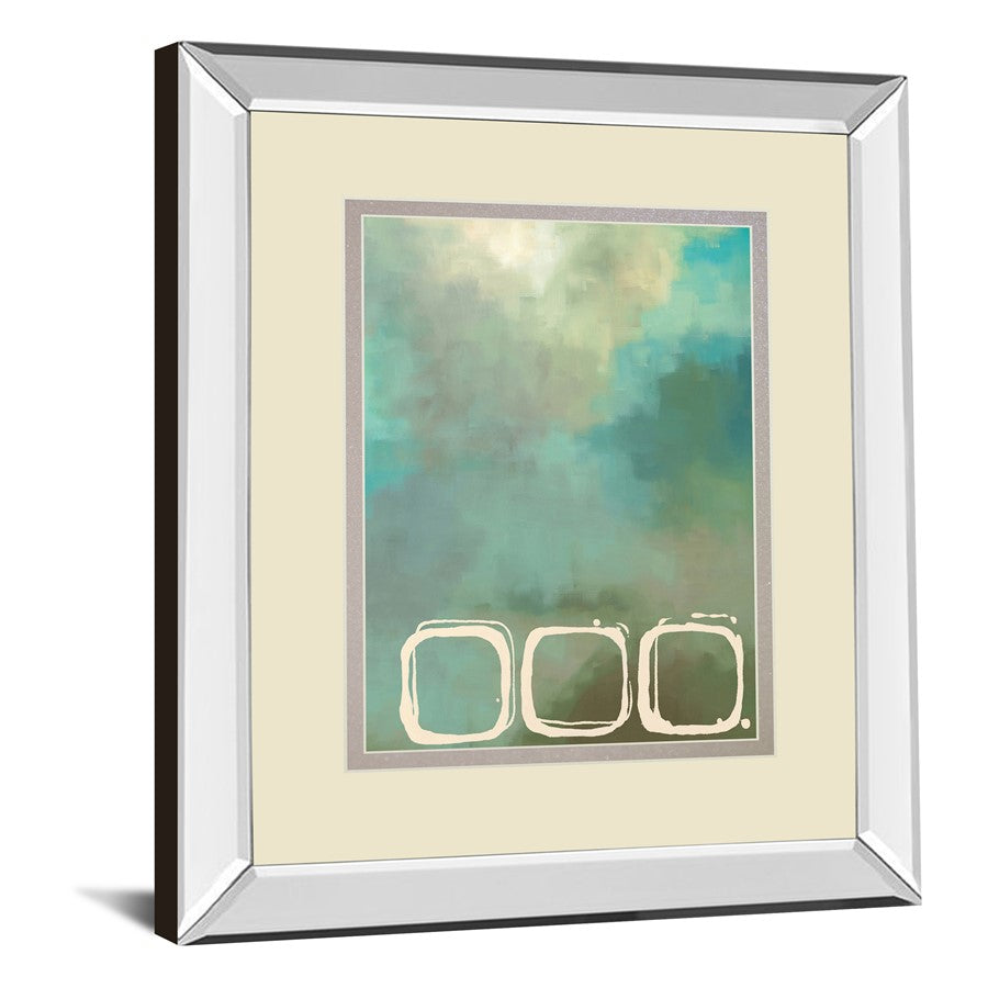 Classy Living Tranquil Circles 34x40in Wall Art | Contemporary Abstract with Mirrored Frame | Living Room & Office Decor | 34 x 40 x 3 in | Model DM5797MF