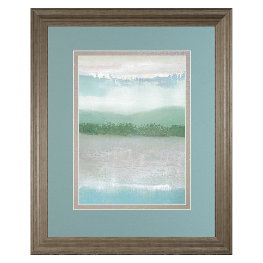 Classy Living Misty Shoreline 34x40in Vertical Wall Art | Contemporary Tranquil Ash MDF Frame | Living Room & Bedroom Abstract Decor | 1 x | Model DM5798