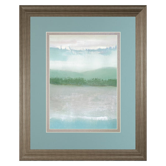 Classy Living Misty Shoreline 34x40in Vertical Wall Art | Contemporary Tranquil Ash MDF Frame | Living Room & Bedroom Abstract Decor | 1 x | Model DM5798