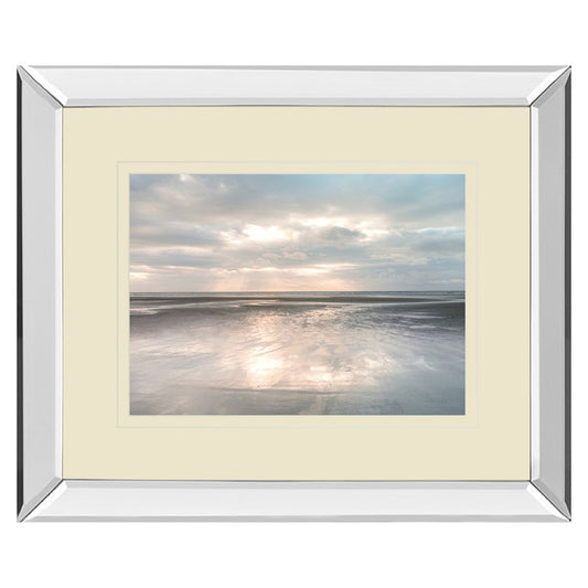 Classy Living Beachlight Reflection Wall Art 40x34in | Contemporary Mirrored Frame | Living Room & Bedroom Coastal Decor | 40 x 34 x 3 in | Model DM5799MF