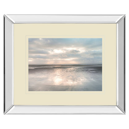 Classy Living Beachlight Reflection Wall Art 40x34in | Contemporary Mirrored Frame | Living Room & Bedroom Coastal Decor | 40 x 34 x 3 in | Model DM5799MF