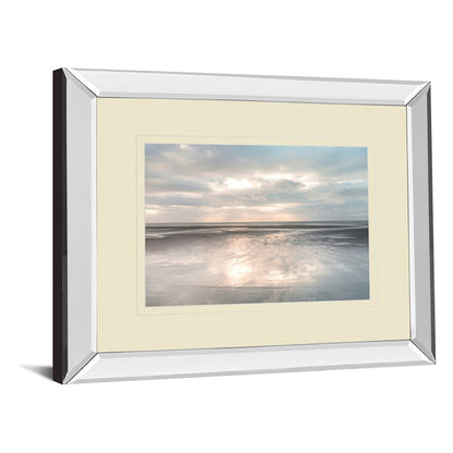 Classy Living Beachlight Reflection Wall Art 40x34in | Contemporary Mirrored Frame | Living Room & Bedroom Coastal Decor | 40 x 34 x 3 in | Model DM5799MF